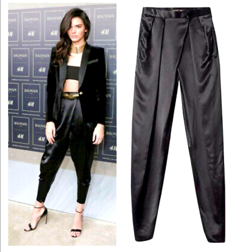 Silk Trousers Balmain x H&M